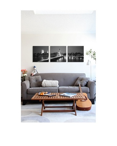 London Panoramic Giclée Canvas Print Triptych