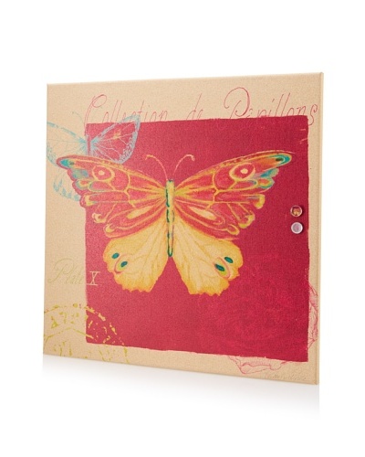 Kathryn White Butterfly Giclee on Cork Board