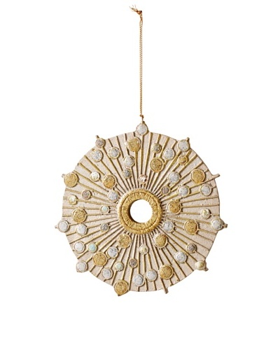 Two-Tone Round Mirror Design Ornament