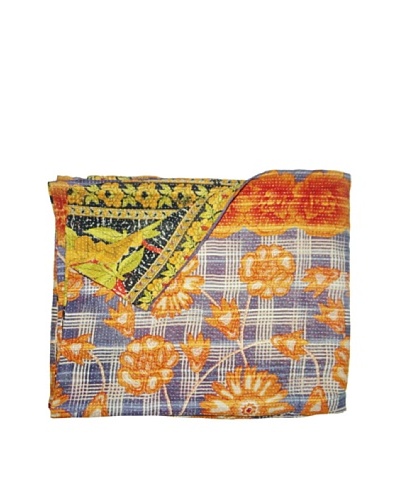 Vintage Kantha Throw, Multi, 60 x 75