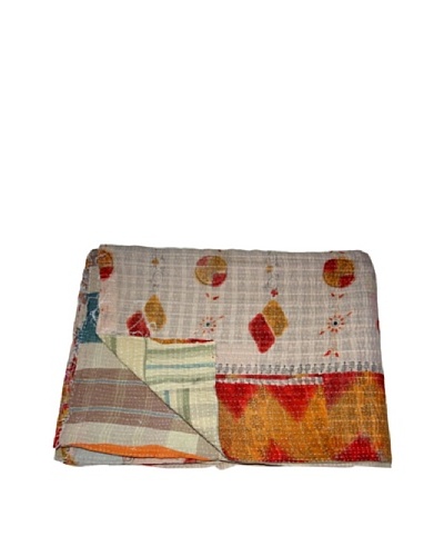 Vintage Kantha Throw Kanti, Multi, 60 x 90