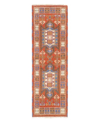 Hand-Knotted Royal Kazak Wool Rug, Copper, 2' 1 x 6' 7 Runner