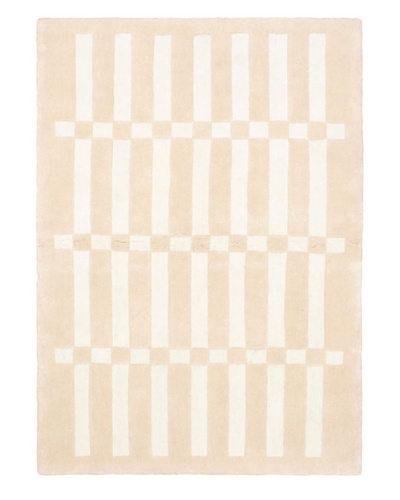 Hand Made Elegance Rug, Ivory, 4' 7 x 6' 7