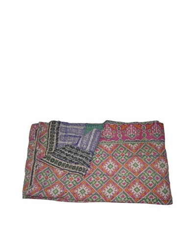 Vintage Navneet Kantha Throw, Multi, 60 x 90