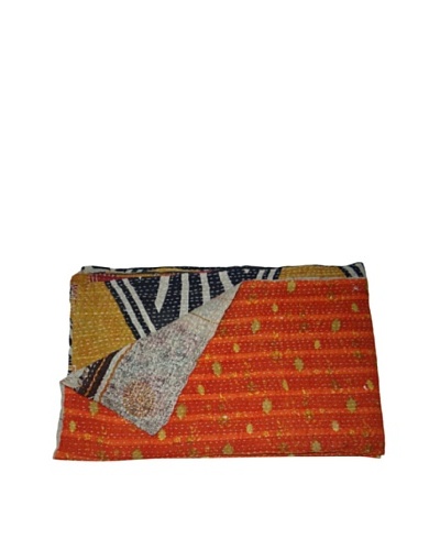 Vintage Navneet Kantha Throw, Multi, 60 x 90