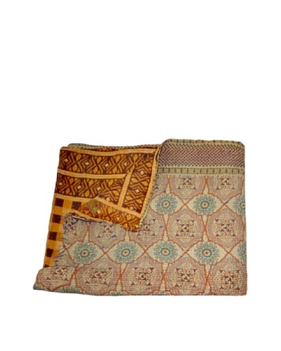 Vintage Pushpa Kantha Throw, Multi, 60″ x 90″