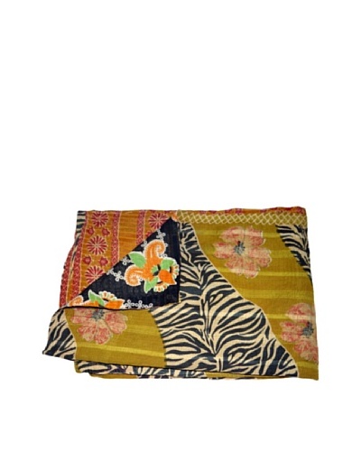 Vintage Kantha Throw Gowri, Multi, 60 x 90