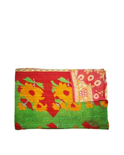 Vintage Kantha Throw, Multi, 60 x 75