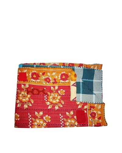 Vintage Kantha Throw, Multi, 60 x 75