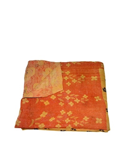 Vintage Karishma Kantha Throw, Multi, 60″ x 90″