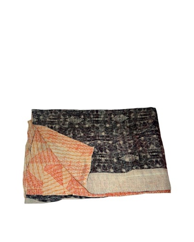 Vintage Lalima Kantha Throw, Multi, 60 x 90