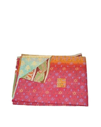 Large Vintage Preeti Kantha Throw, Multi, 60″ x 90″