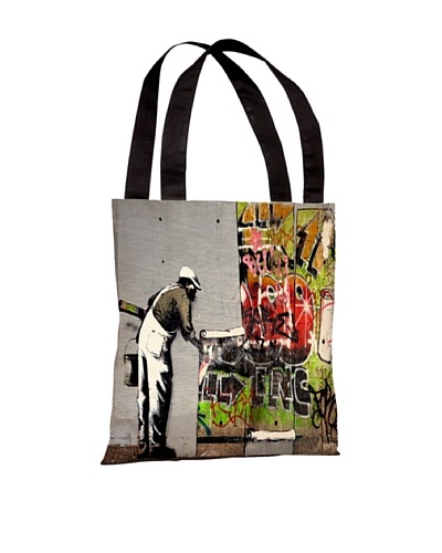 Banksy Graffiti Wallpaper Tote Bag