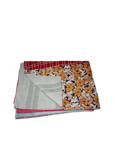 Vintage Hema Kantha Throw, Multi, 60 x 90