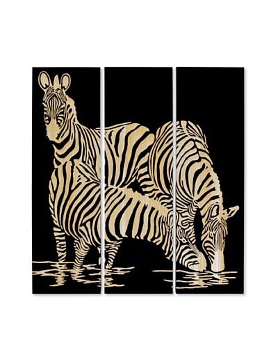 Set of 3 Zebra Wall Decor