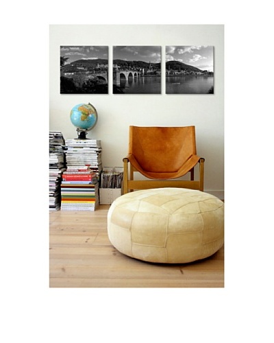 Bridge in Heidelberg, Germany Giclée Canvas Print Triptych