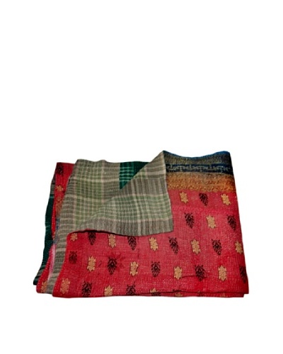 Vintage Preeti Kantha Throw, Multi, 60 x 90