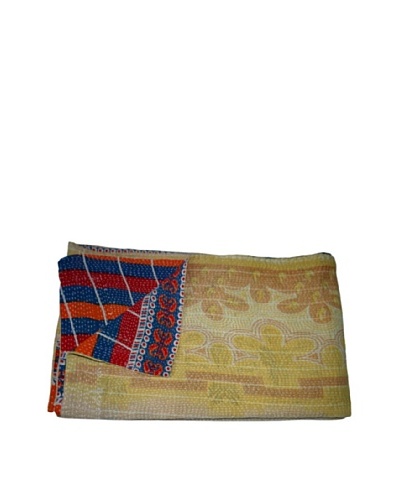 Vintage Chanda Kantha Throw, Multi, 60 x 90