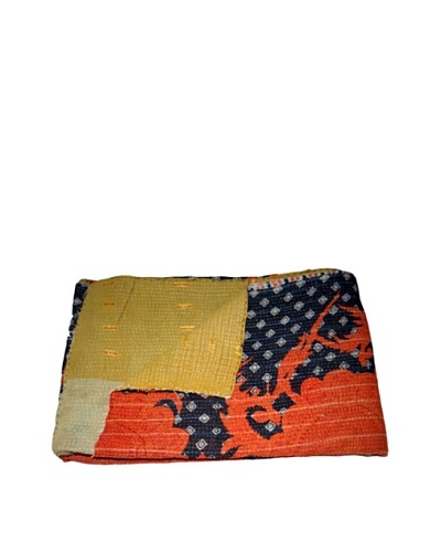 Vintage Chanda Kantha Throw, Multi, 60 x 90