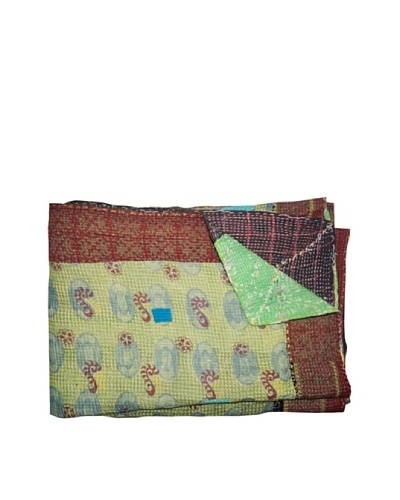 Vintage Kantha Throw, Multi, 60 x 75