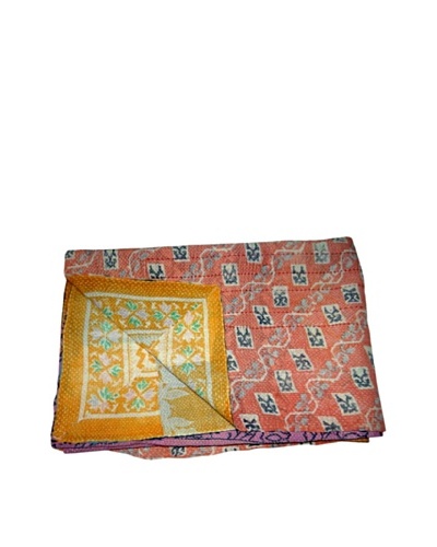 Vintage Karishma Kantha Throw, Multi, 60 x 90