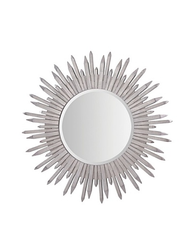 Fanned Silver Leaf Mirror