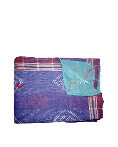 Vintage Kantha Throw, Multi, 60 x 75