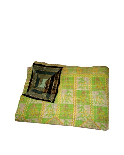 Vintage Pushpa Kantha Throw, Multi, 60″ x 90″