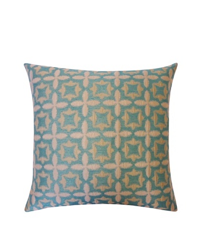 Motif Throw Pillow, Aqua