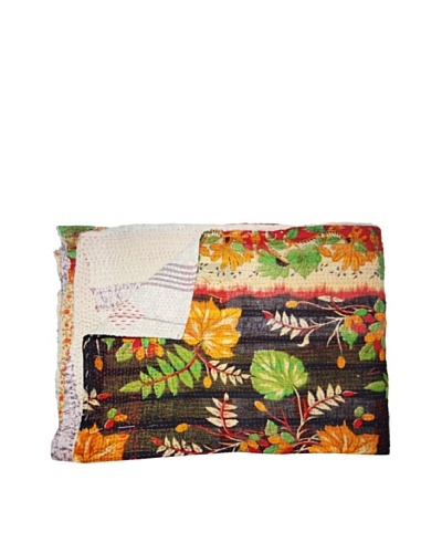 Vintage Kantha Throw, Multi, 60 x 75