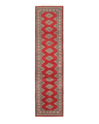 Hand-knotted Peshawar Bokhara Traditional Runner Wool Rug, Red, 2' 6 x 10' 3 Runner