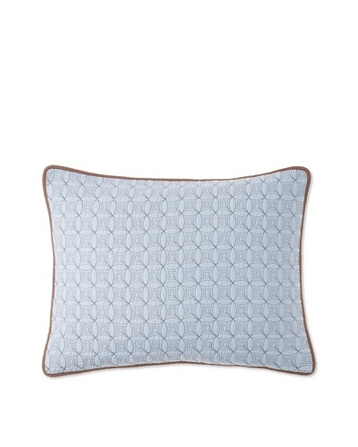 Circle Ring Pillow Sham [Blue/Brown]