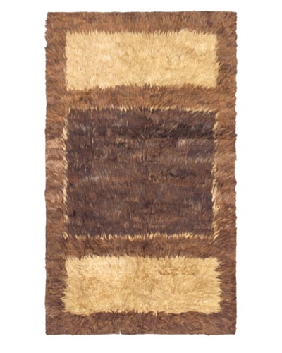 Rabat Long Hair Modern Rug, Black Yellow, 3' 8 x 6' 3