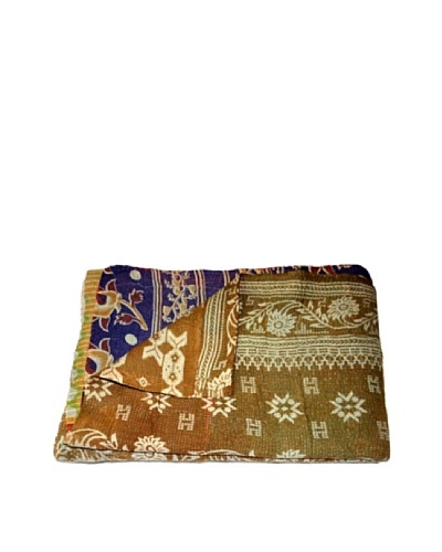 Vintage Karishma Kantha Throw, Multi, 60 x 90