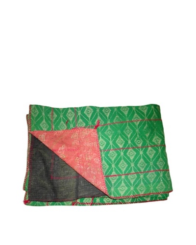 Large Vintage Hema Kantha Throw, Multi, 60 x 90