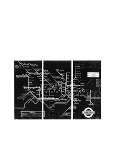 Oliver Gal London Underground Map 1934 Triptych Canvas Art