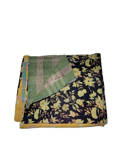 Vintage Chanda Kantha Throw, Multi, 60 x 90