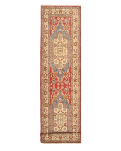 Hand-knotted Uzbek Transitional Runner Wool Rug, Beige, 2' 1 x 11' 6 Runner