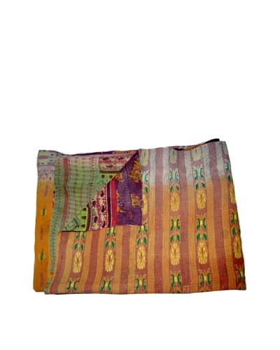 Vintage Kantha Throw Gowri, Multi, 60 x 90