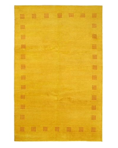 Hand-Knotted Gabbeh Modern Rug, Yellow, 7′ 1 x 12′