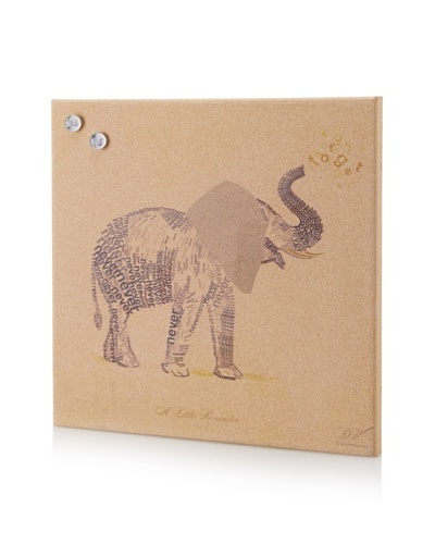 Dom Vari “Inspirational Elephant ” Giclee on Cork Board