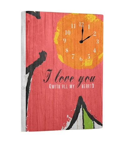 With All My Heart Reclaimed Wood Clock