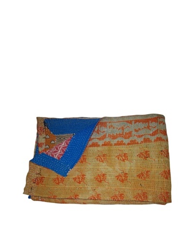 Vintage Navneet Kantha Throw, Multi, 60 x 90