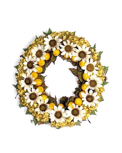 Sunflower Wreath [White/Yellow/Green]