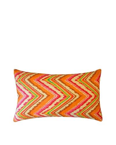 Ice Throw Pillow, Pink/Orange