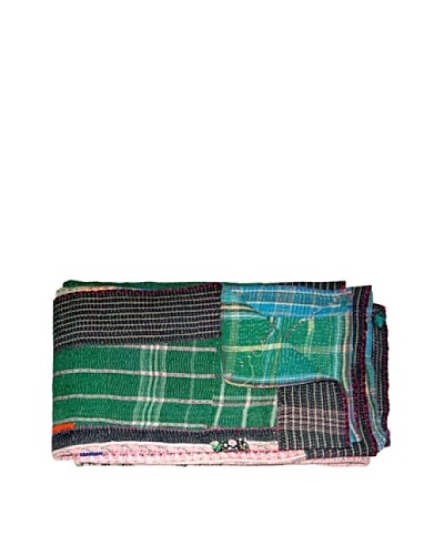 Vintage Kantha Throw, Multi