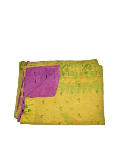 Vintage Kantha Throw Kanti, Multi, 60 x 90