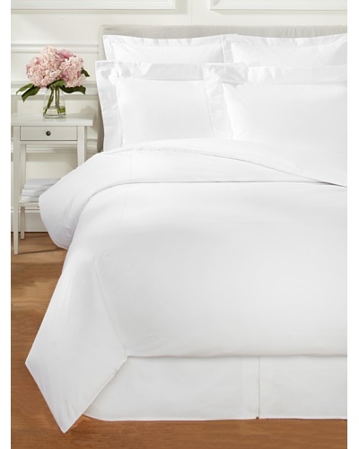 Percale Duvet Set, White, King