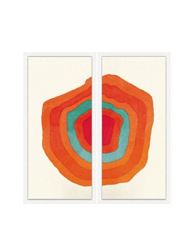 Watercolor Target Diptych Framed Giclée Print