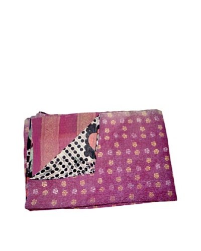 Vintage Karishma Kantha Throw, Multi, 60″ x 90″